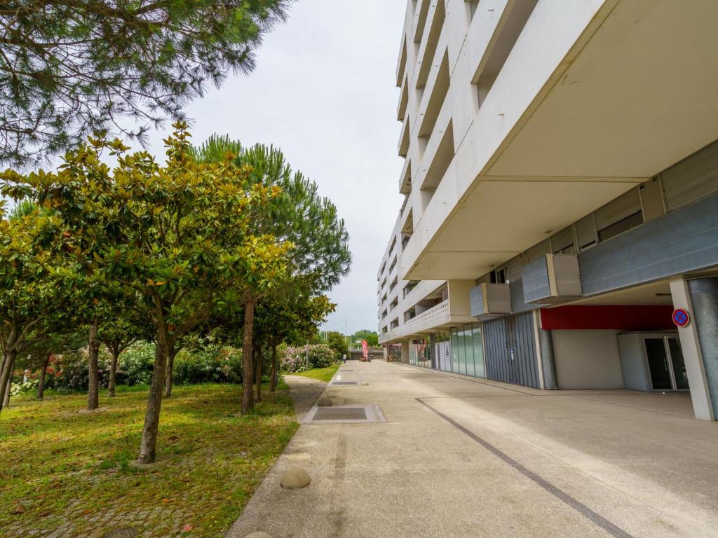 an empty sidewalk in front of a building at Apartment Rivadour 2 by Interhome in Bayonne