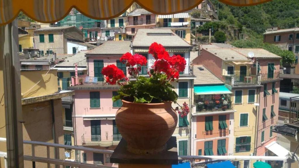 Nespecifikovaný výhled na destinaci Vernazza nebo výhled na město při pohledu z apartmánu