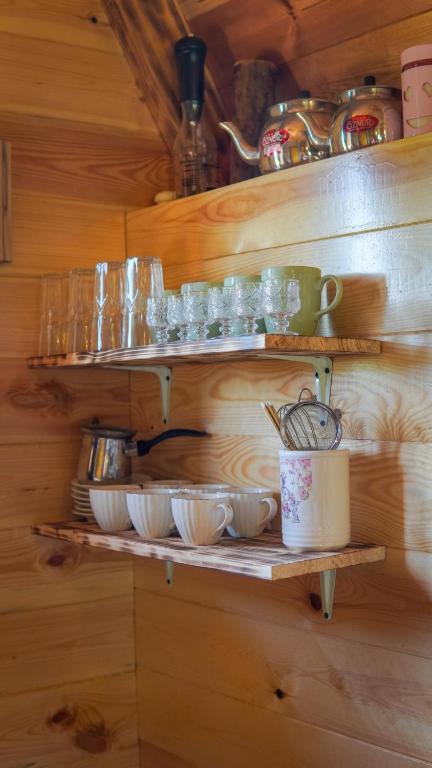 Kuchyň nebo kuchyňský kout v ubytování Mountain house Drveni Raj