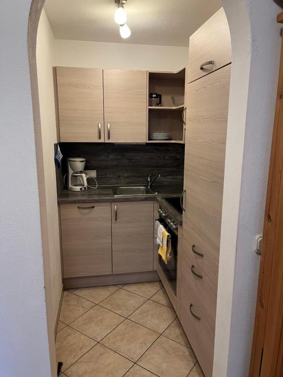 Kuchyň nebo kuchyňský kout v ubytování Beim Hanslbauer