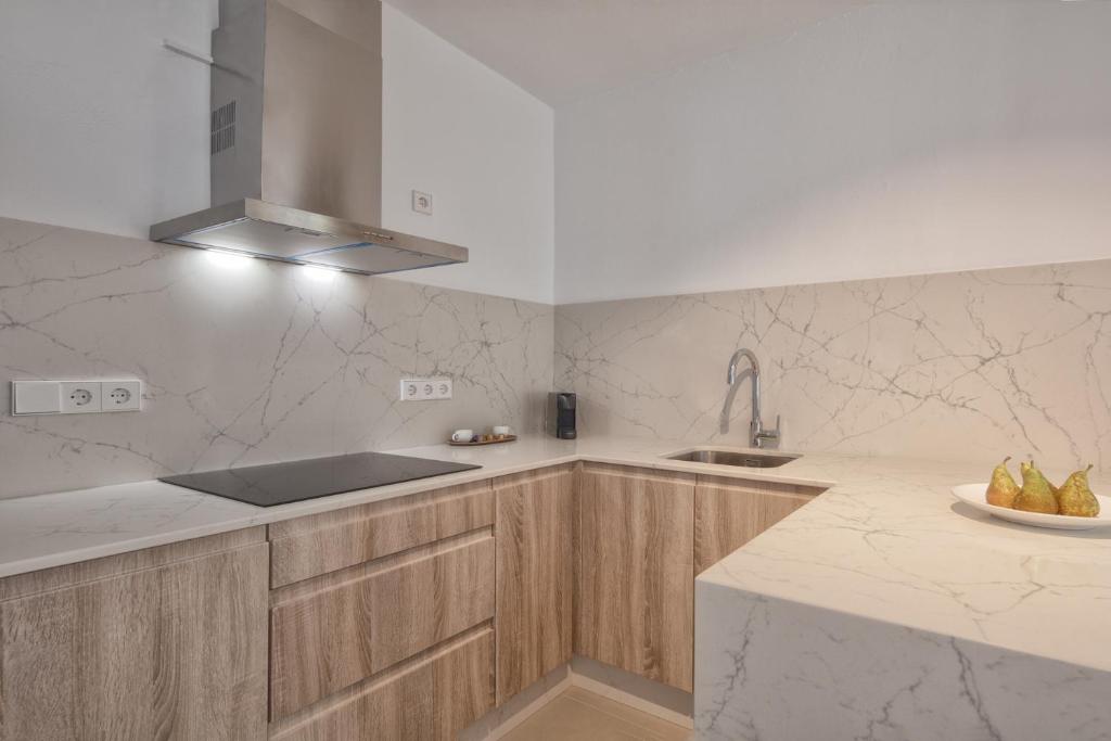 Kuchyň nebo kuchyňský kout v ubytování Alojamientos Turísticos Cardona Apartamento Hab Superior