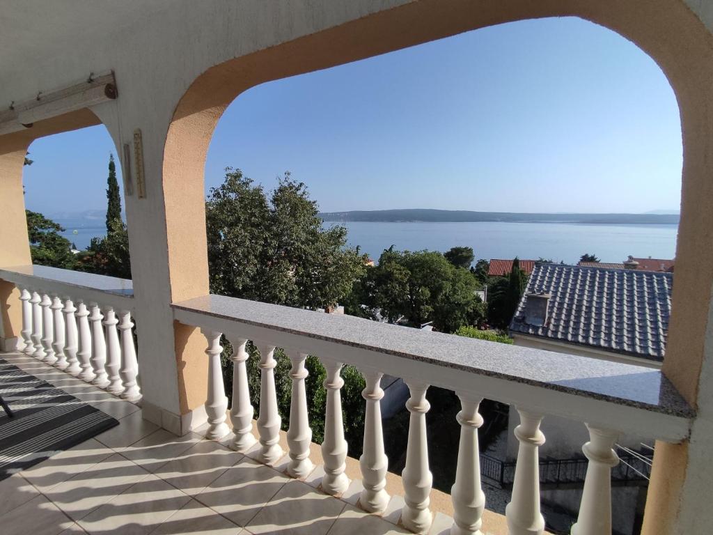 a view from the balcony of a house at Superior Apartments Ljiljana, Sanja with Sea view in Dramalj in Dramalj
