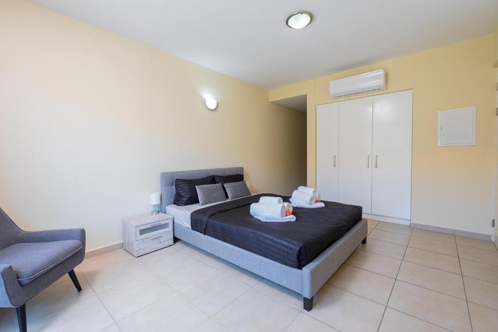Posezení v ubytování Droom appartement met uitzicht op de jachthaven