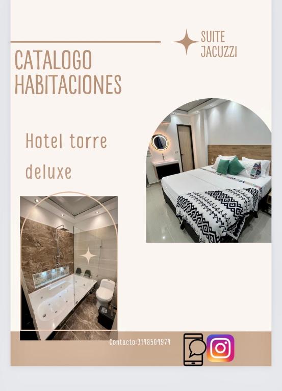 Postel nebo postele na pokoji v ubytování HOTEL TORRE DELUXE ¨SANTORINI¨