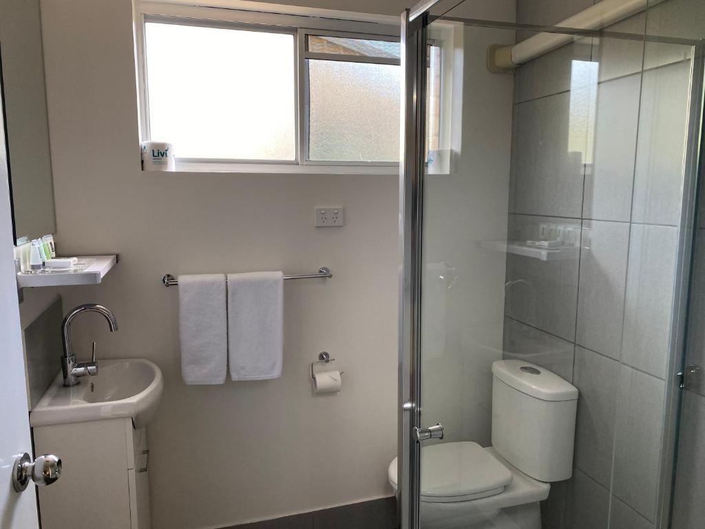 Koupelna v ubytování Tin Can Bay Motel