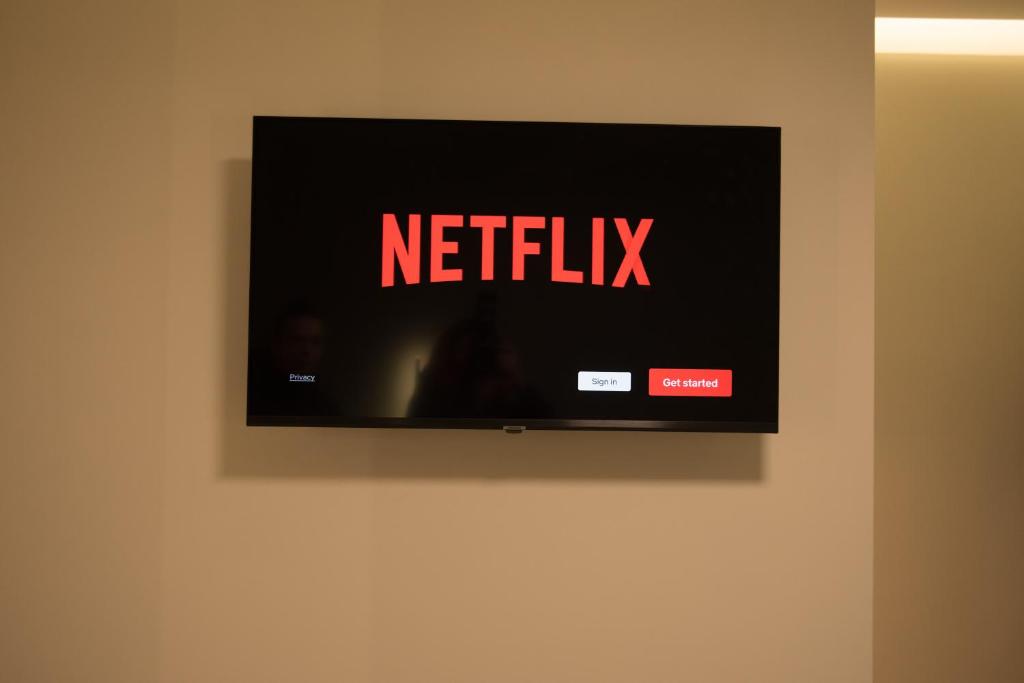 TV a/nebo společenská místnost v ubytování Comfort Rooms Pogradec