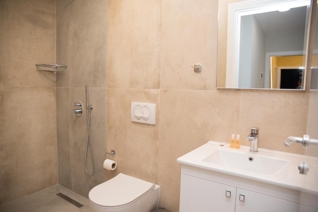 Koupelna v ubytování Comfort Rooms Pogradec
