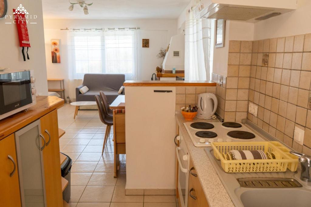 Kuchyň nebo kuchyňský kout v ubytování Villa Poseidon