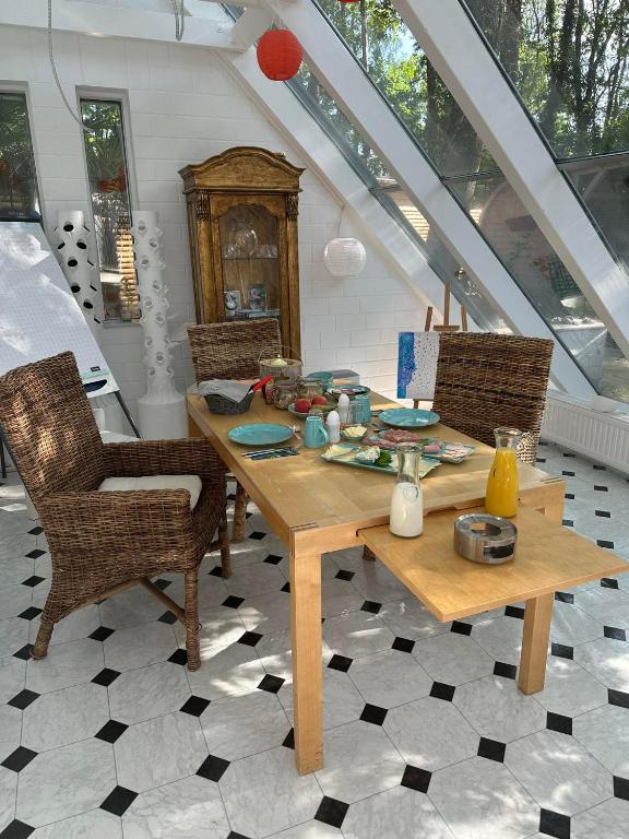 Posezení v ubytování Tolles Apartment in idyllischer ruhiger Lage