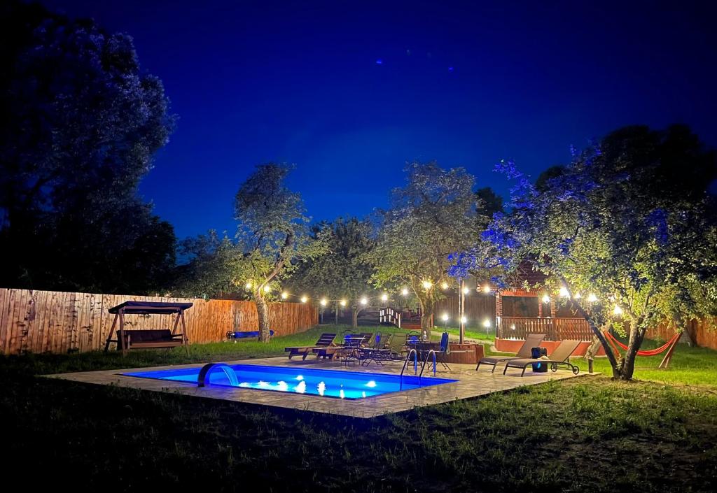 Piscina de la sau aproape de Horace Guesthouse POOL & HOT TUB & BIKES & RIVER