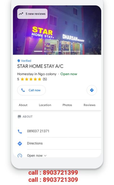 STAR HOME STAY A/c - Chambre Double Avec Balcon