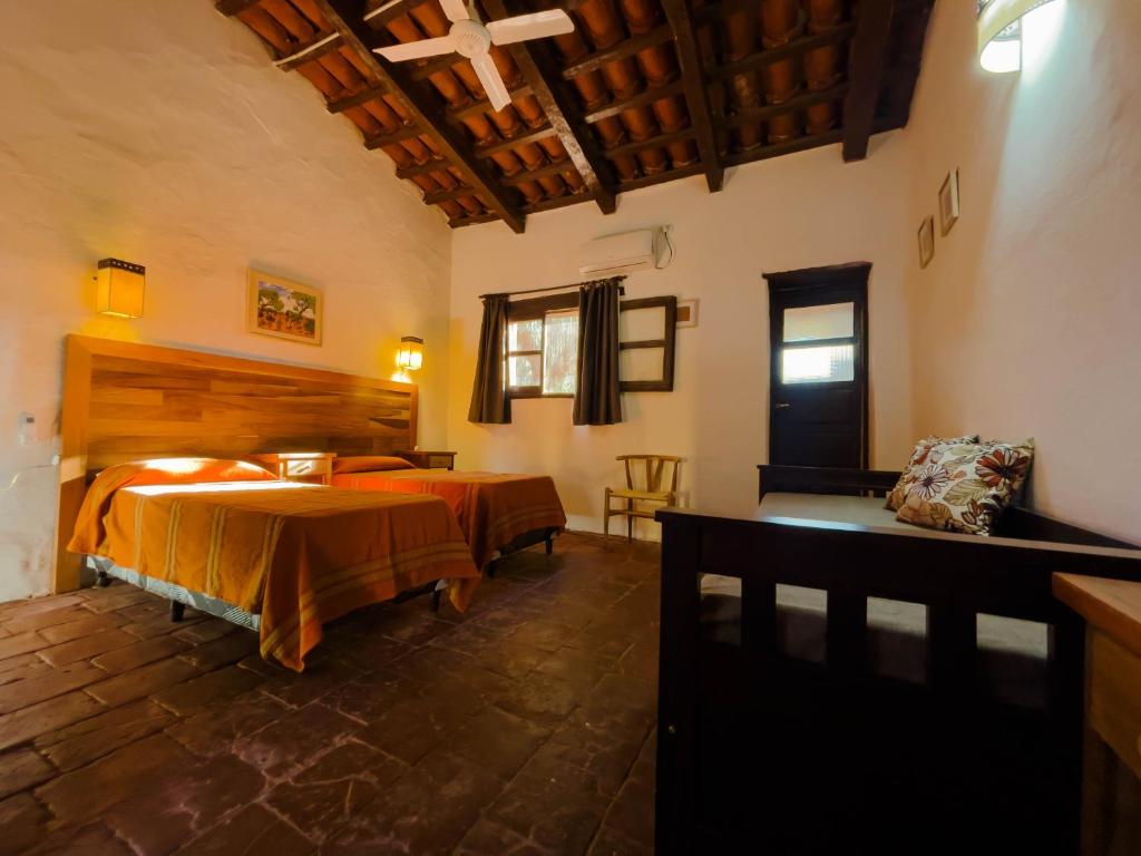 Postel nebo postele na pokoji v ubytování La Casona de Moldes