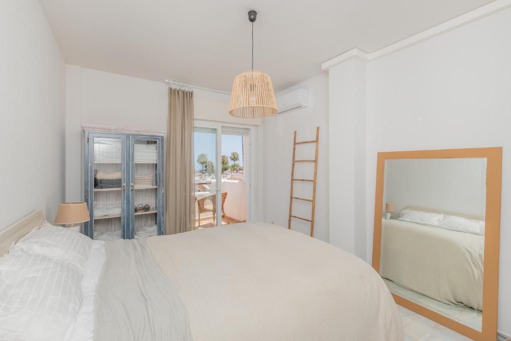 Posteľ alebo postele v izbe v ubytovaní Penthouse with amazing sea view