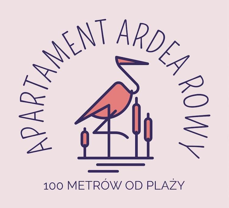 a logo for an event with a bird and wine glasses at Apartament Ardea Rowy in Rowy