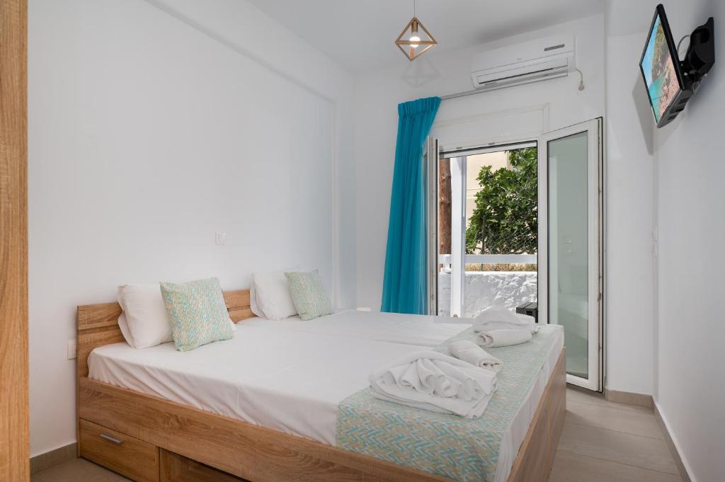 Cama o camas de una habitación en Anzuelo Apartments