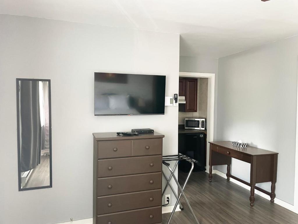 Kuchyň nebo kuchyňský kout v ubytování Auberge Restwell Motel