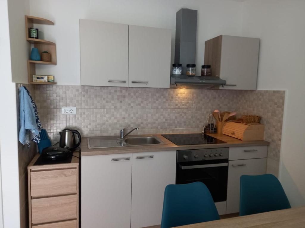 Kuchyň nebo kuchyňský kout v ubytování Apartment Artemis Vis
