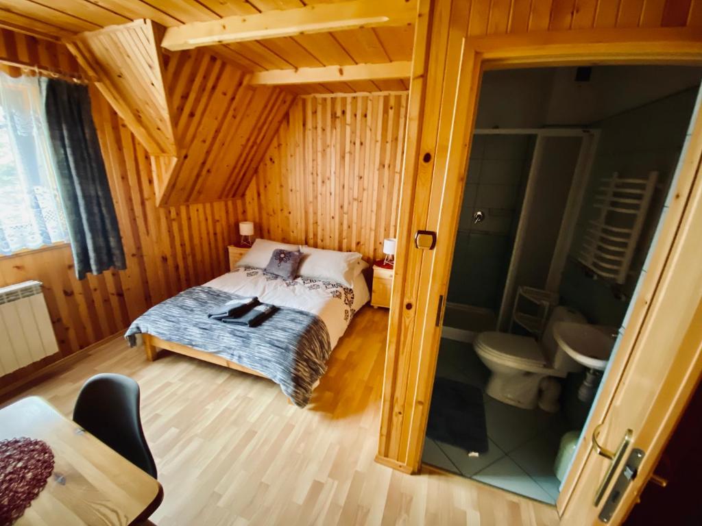 Posteľ alebo postele v izbe v ubytovaní Villa Tatry