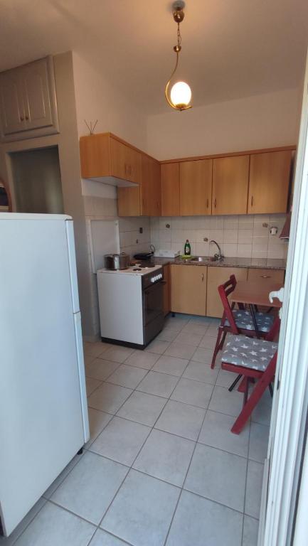 A kitchen or kitchenette at Alexander Apartments Nea Koutali
