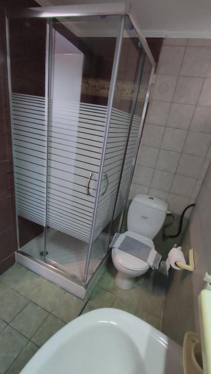 A bathroom at Alexander Apartments Nea Koutali