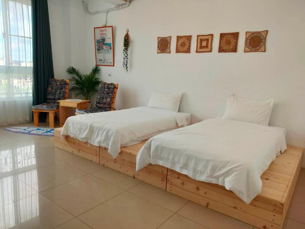 Voodi või voodid majutusasutuse Surfspot House toas