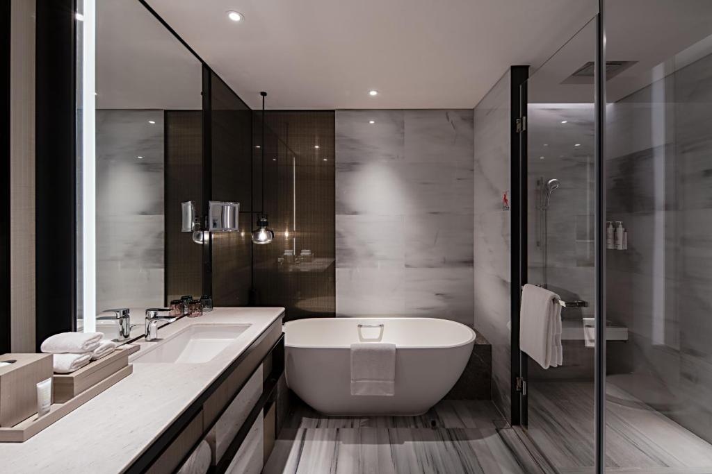 Koupelna v ubytování Wuhan Marriott Hotel Hankou