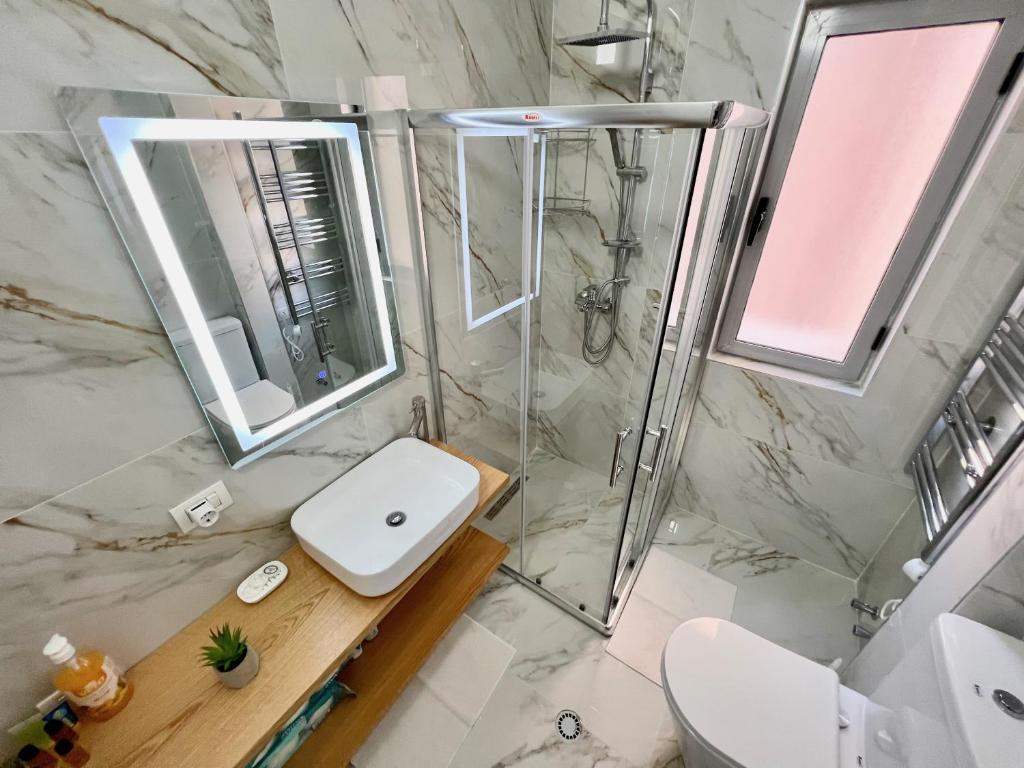 Kúpeľňa v ubytovaní Bianca Beach Apartment