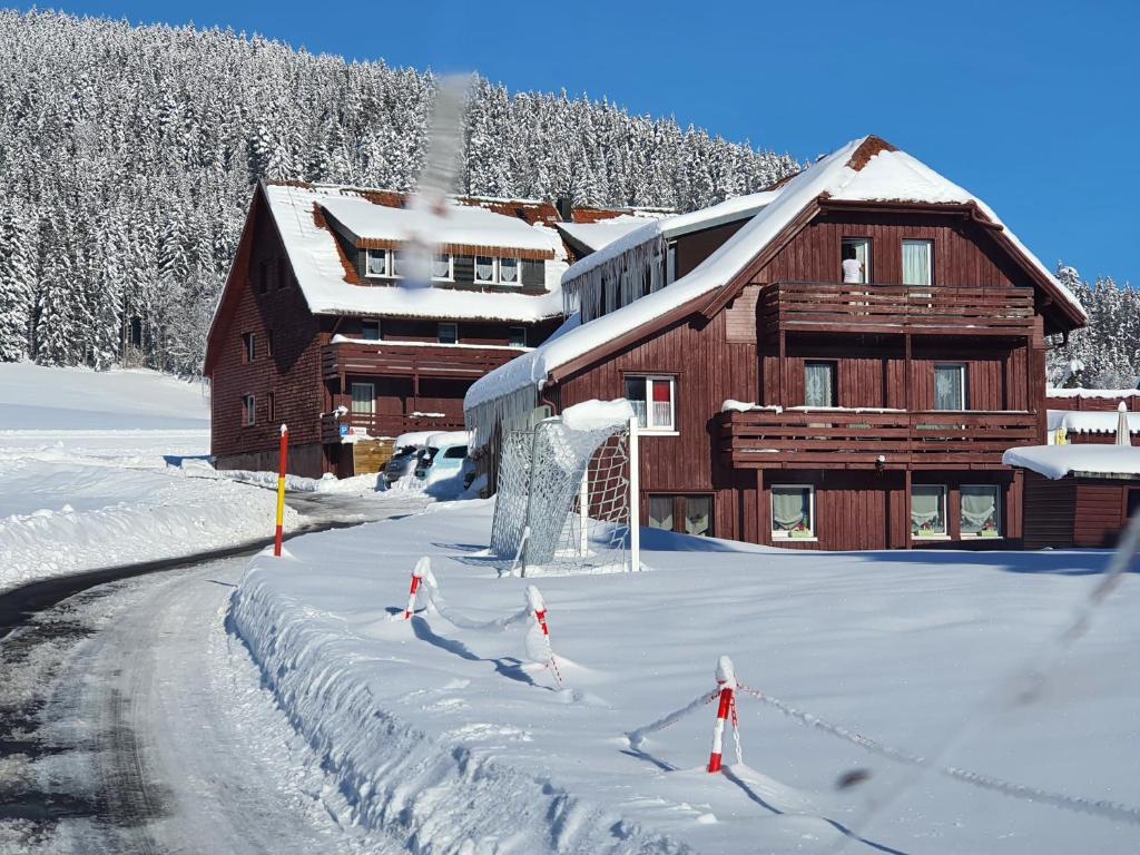 B und B Titisee Hotel Sonnenmatte nahe Badeparadies v zimě
