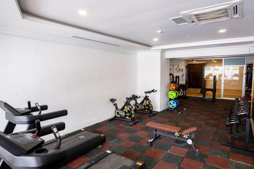 Fitness centrum a/nebo fitness zařízení v ubytování FORE RESORT & SPA