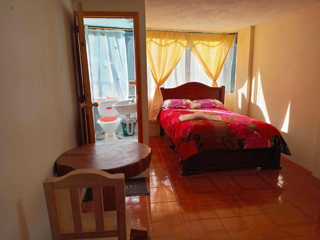 Postel nebo postele na pokoji v ubytování Hostal the backpackers