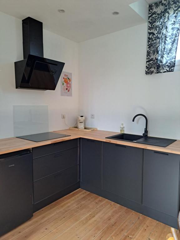 Kuchyň nebo kuchyňský kout v ubytování Appartement calme dans maisonnette