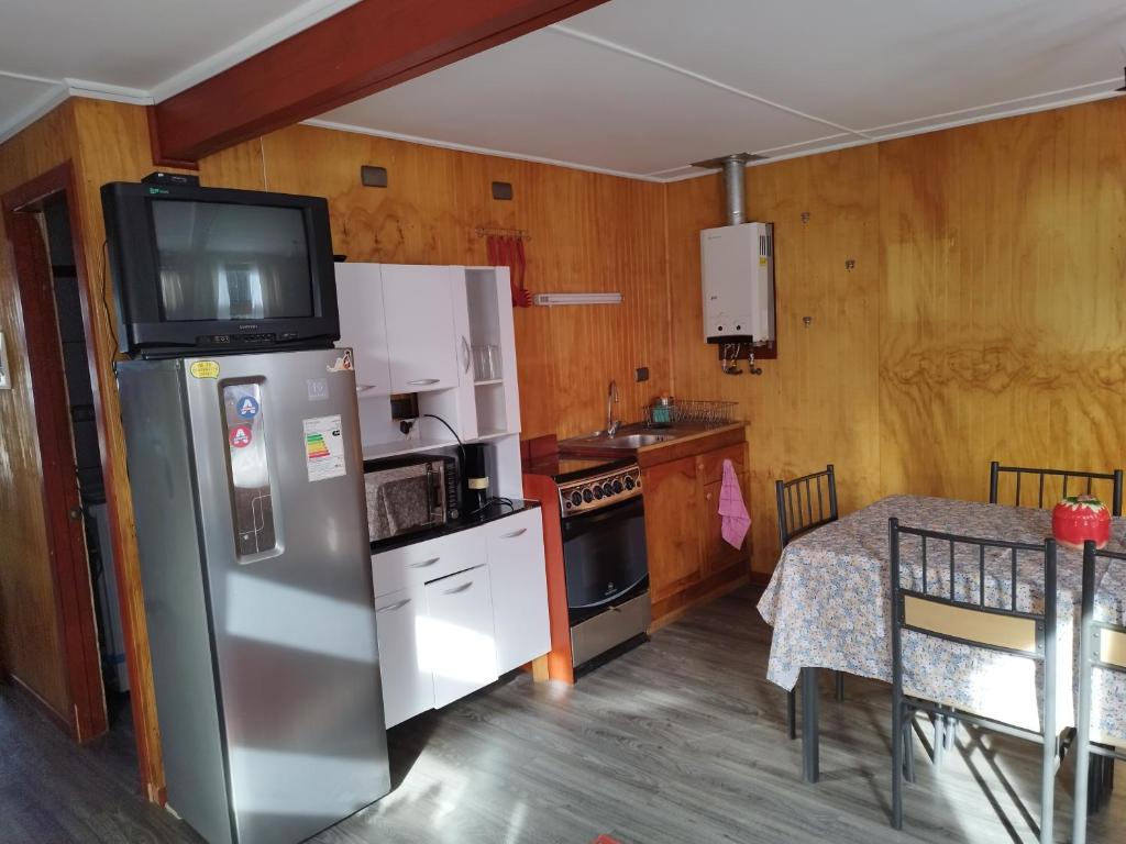 Cucina o angolo cottura di Cabañas y hostal Aurora