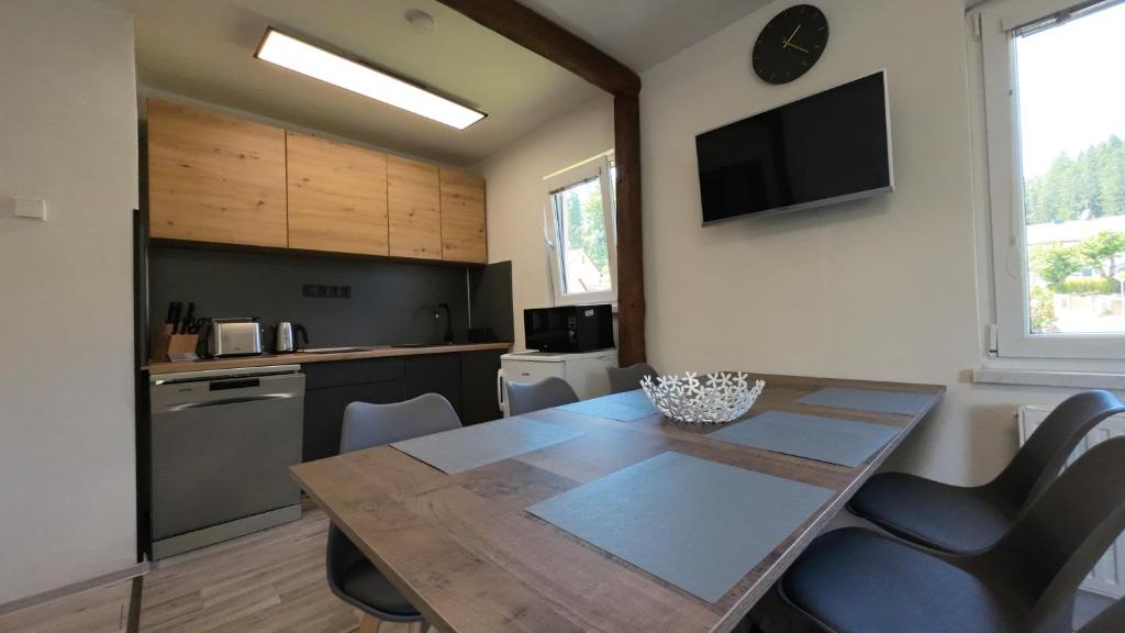 Kuchyň nebo kuchyňský kout v ubytování Apartmán Andrea