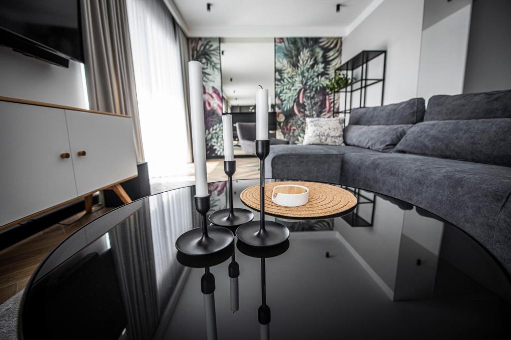 Posezení v ubytování Lazur Apartamenty Domki
