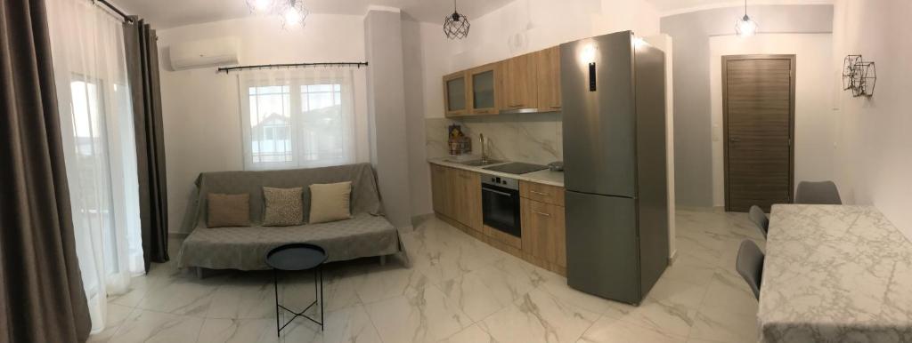 Kuchyň nebo kuchyňský kout v ubytování Bafas Apartments