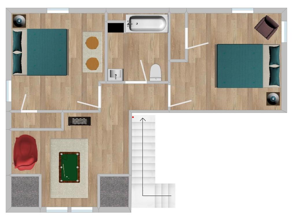 Půdorys ubytování Blue Sky Cabin - Built in 2023 this 3 bed 2,5 bath home has gorgeous views