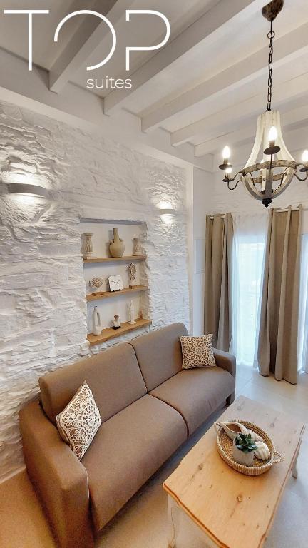 Posezení v ubytování TOP SUITES