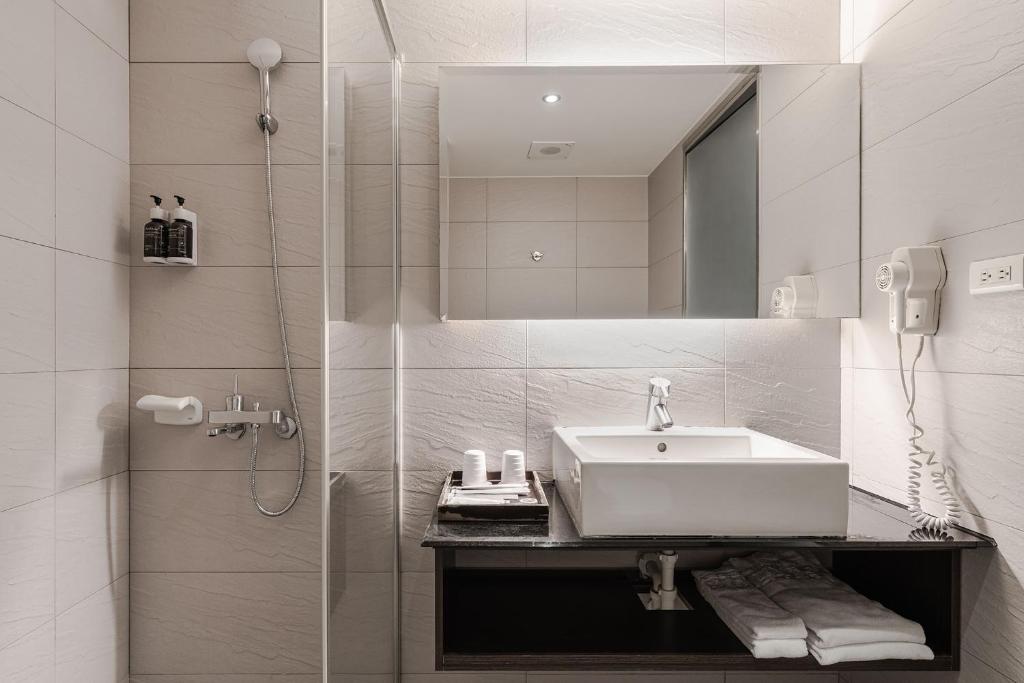 Koupelna v ubytování Hotel Yoshi