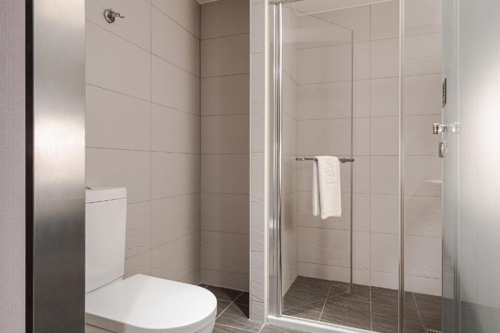 Koupelna v ubytování Hotel Yoshi