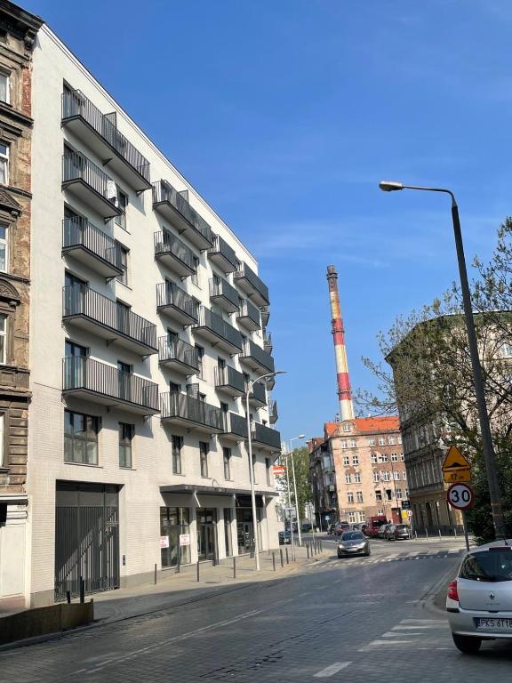 Budynek, w którym mieści się apartament