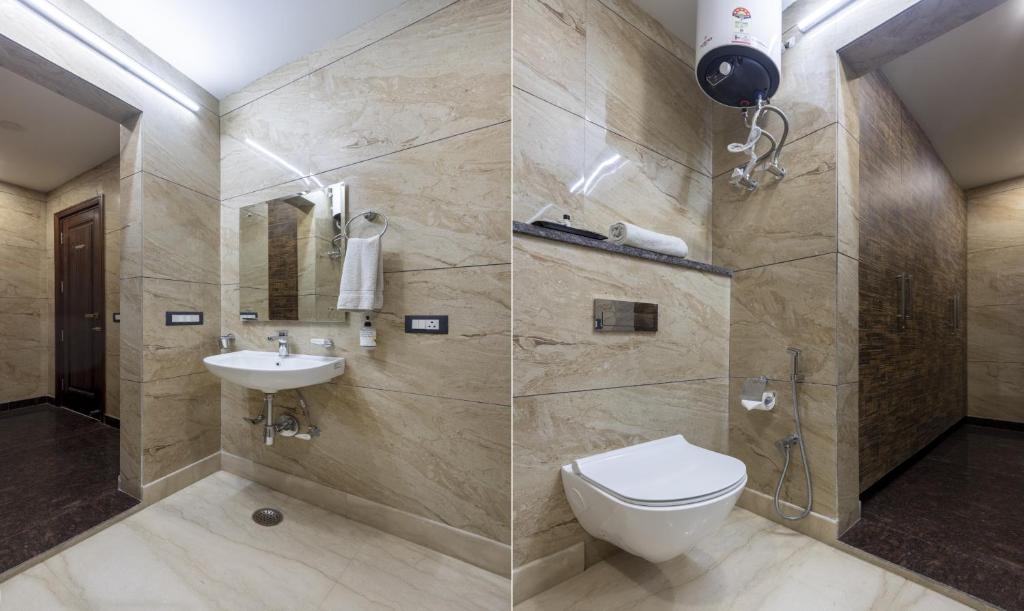 Koupelna v ubytování Treebo MVM Residency