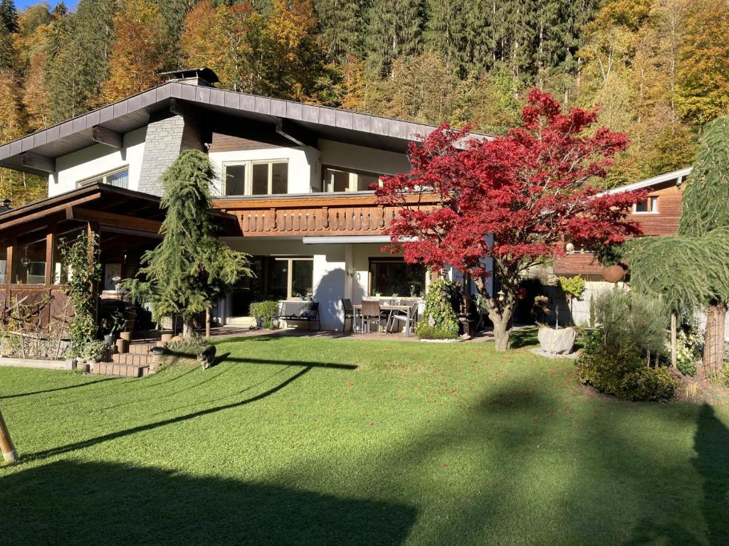 a large house with a yard in front of it at Zani Helga in Schruns