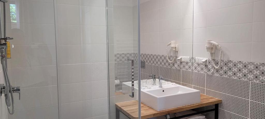 Koupelna v ubytování Hotel Eureka