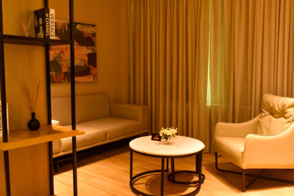 Posezení v ubytování Vertigo Hotel