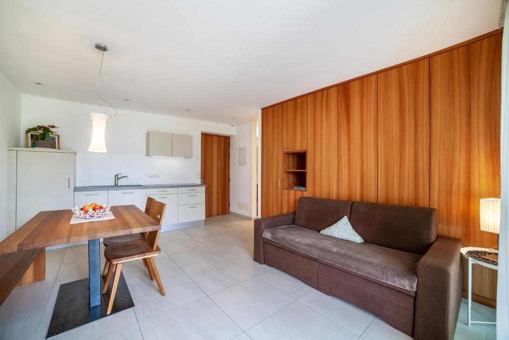 Kuchyň nebo kuchyňský kout v ubytování Langstein Wohnung Golden