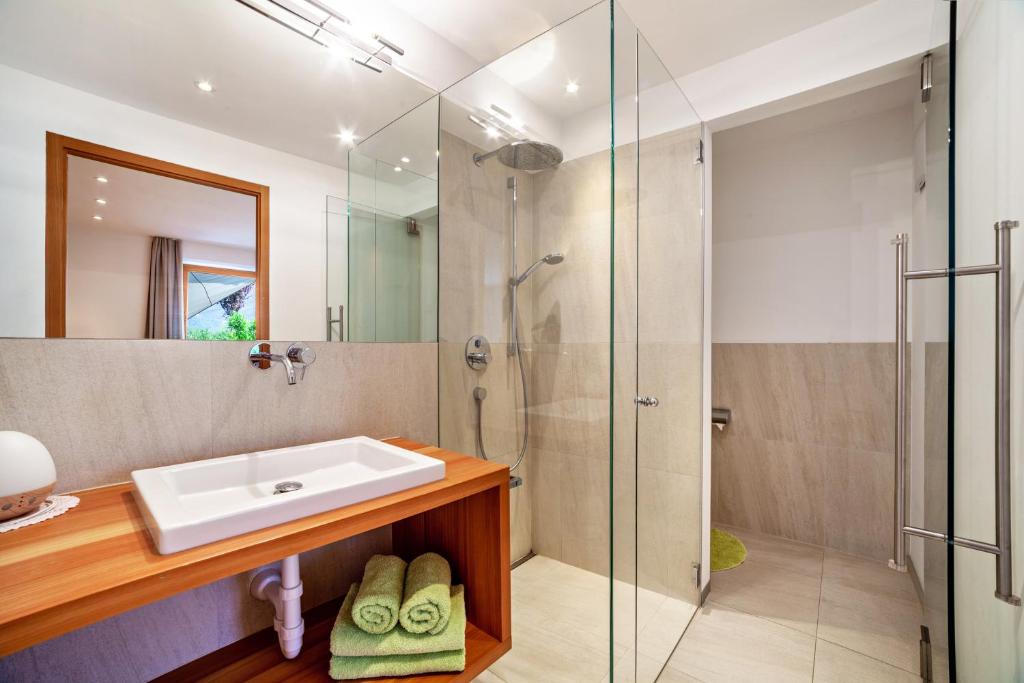 Koupelna v ubytování Langstein Wohnung Golden