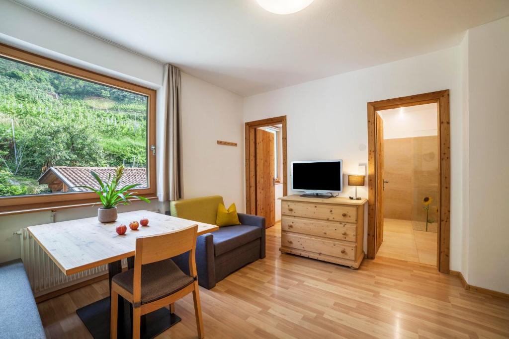 TV a/nebo společenská místnost v ubytování Langstein Wohnung Sonnenblume