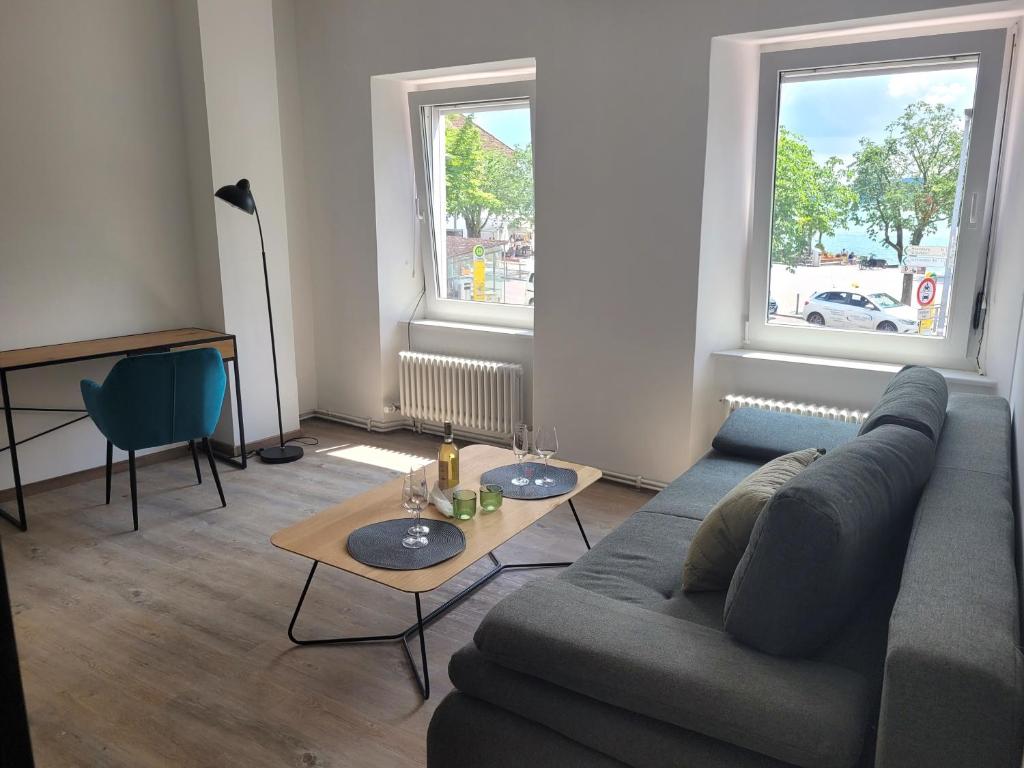Posezení v ubytování City-Apartments direkt am See - SEEBLICK!