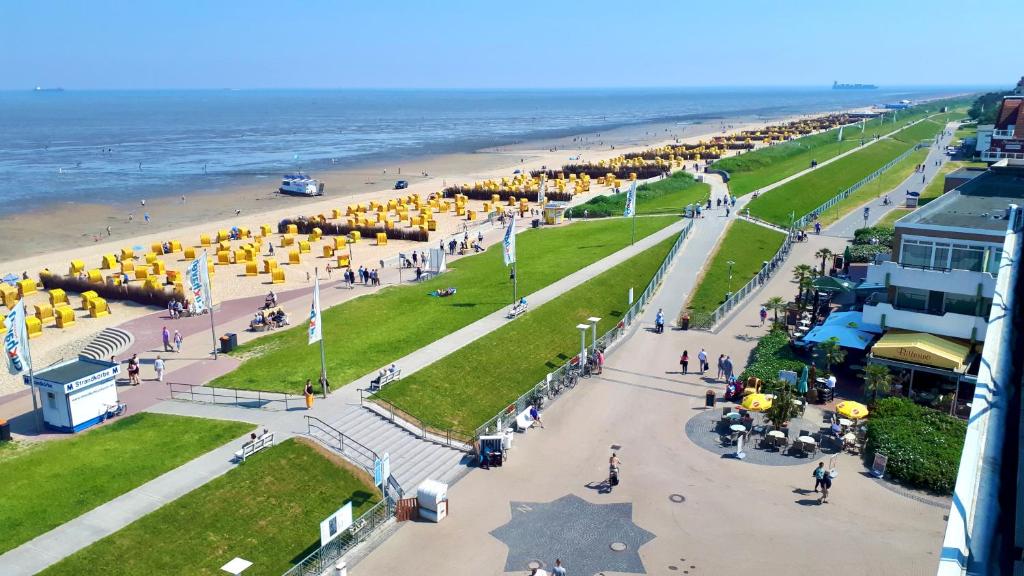 Letecký snímek ubytování Strand-FeWo-Cuxhaven - Duhnen