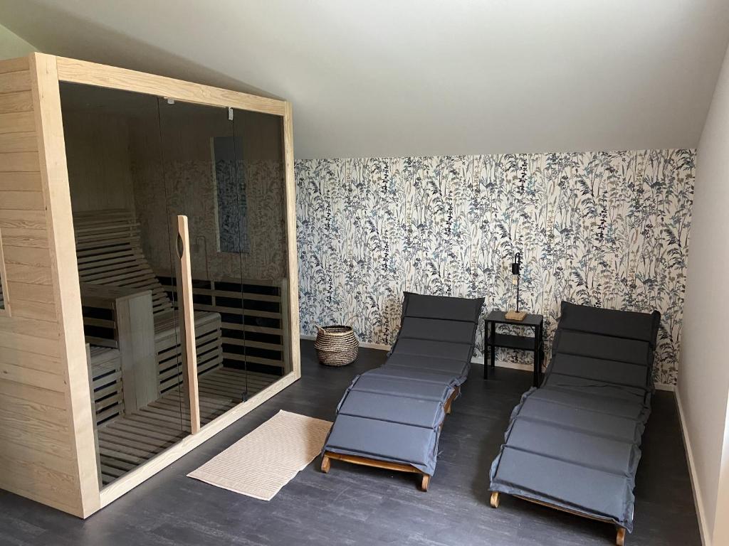 Posezení v ubytování Ferienhaus Werna